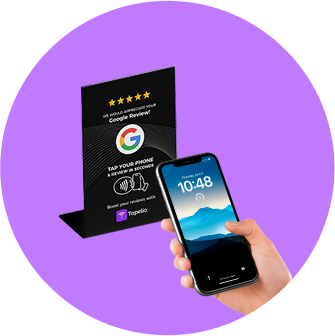 tappin google review stand